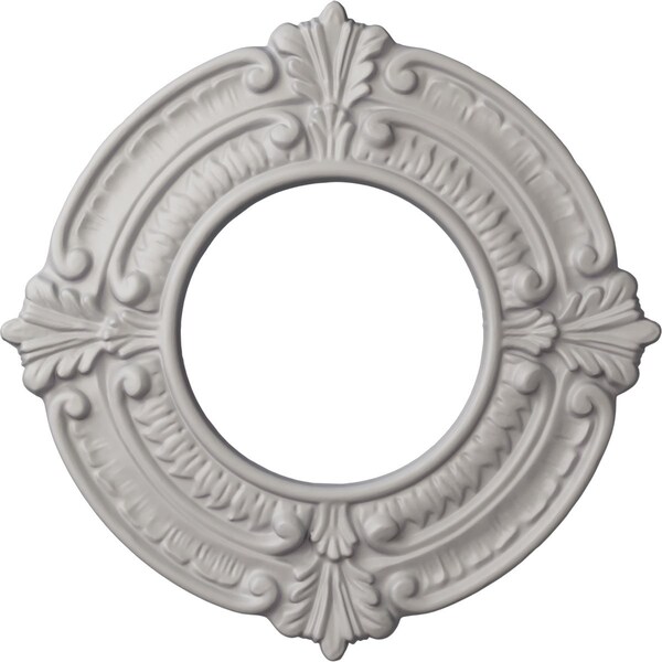 Ekena Millwork Benson Ceiling Medallion (Fits Canopies up to 4 1/8"), 9"OD x 4 1/8"ID x 5/8"P, Ultra Pure White CM09BNUWF - main